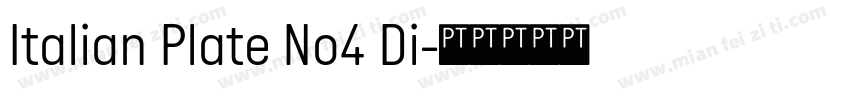 Italian Plate No4 Di字体转换